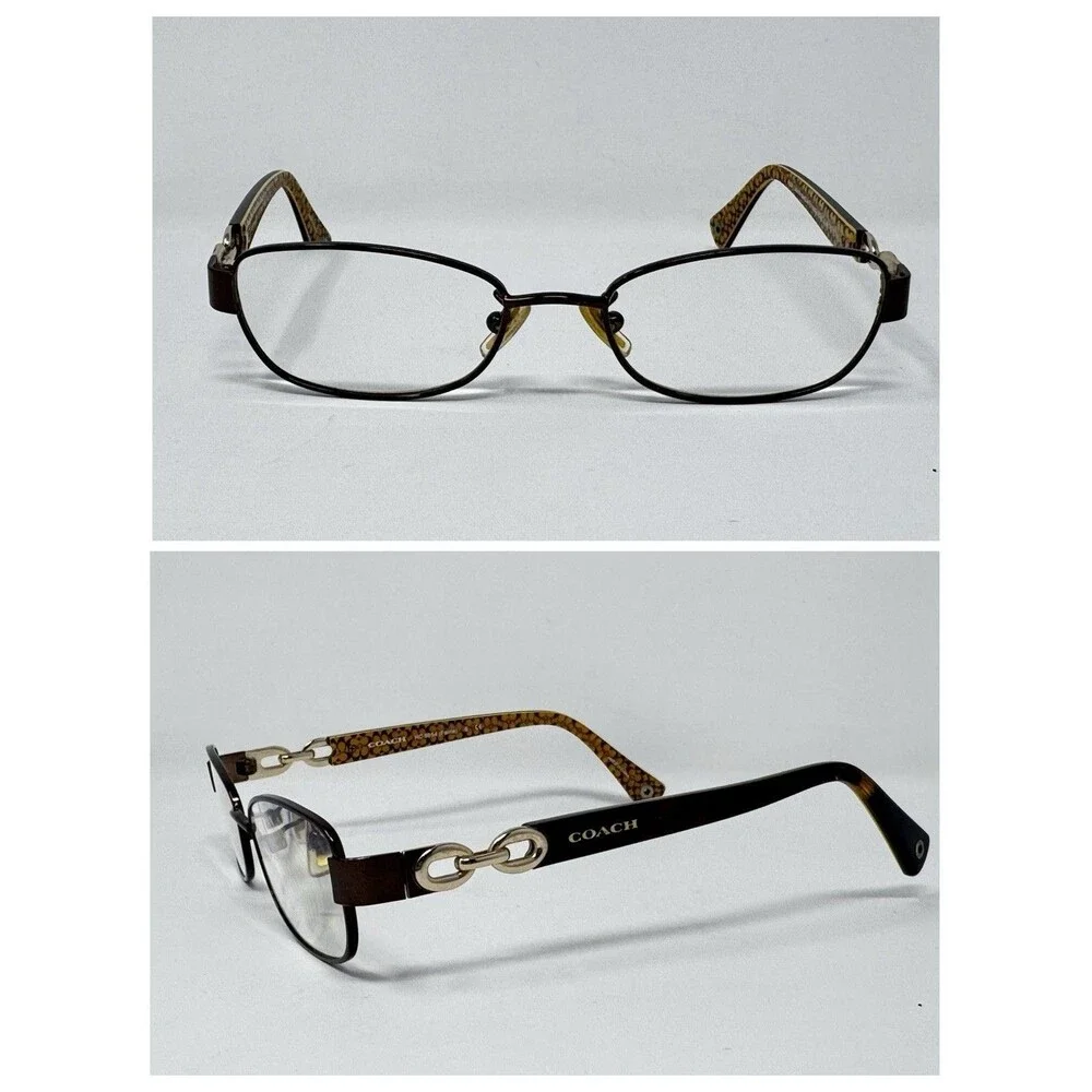 Coach Faina HC5054 9187 Satin Brown Tortoise Eyeglass Frames 49-17-135 (A)